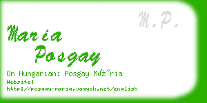 maria posgay business card